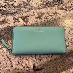 kate spade Turquoise Zip-Around Wallet